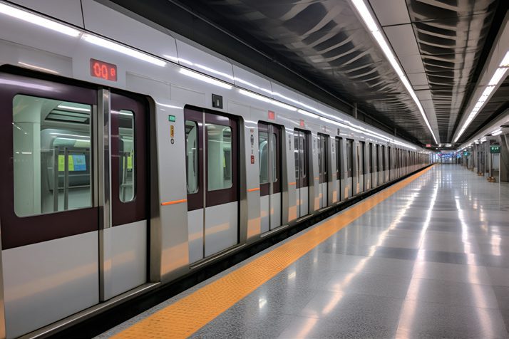Metro station platform — operation-period settlement monitoring scenario