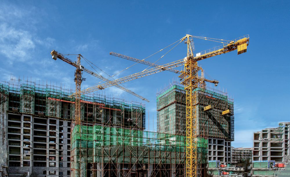 High-rise construction site — foundation pit settlement monitoring scenario