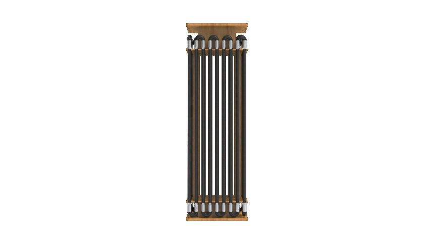 CAD rendering of the assembled array folded on its deployment stand